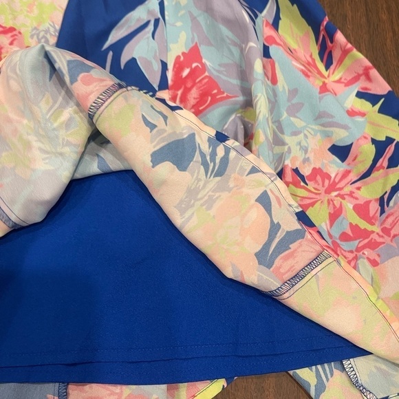 Yumi Kim Blue Floral One Shoulder Mini Dress.Size S - Picture 9 of 11